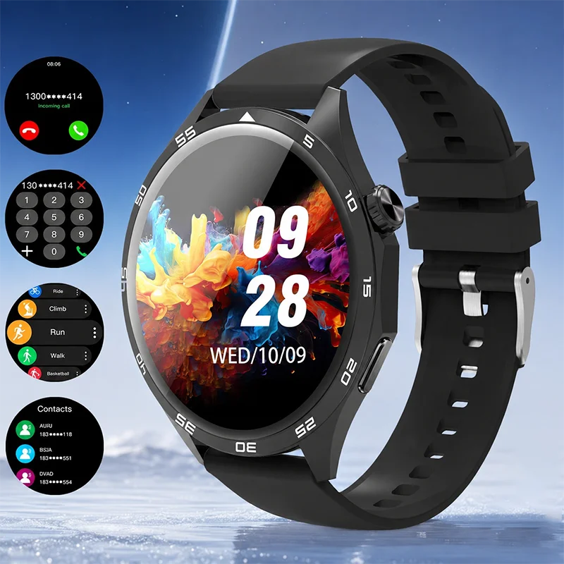 Odelettevcy Smartwatch Men Bluetooth Calling Fitness Tracker Heart Rate Monitor