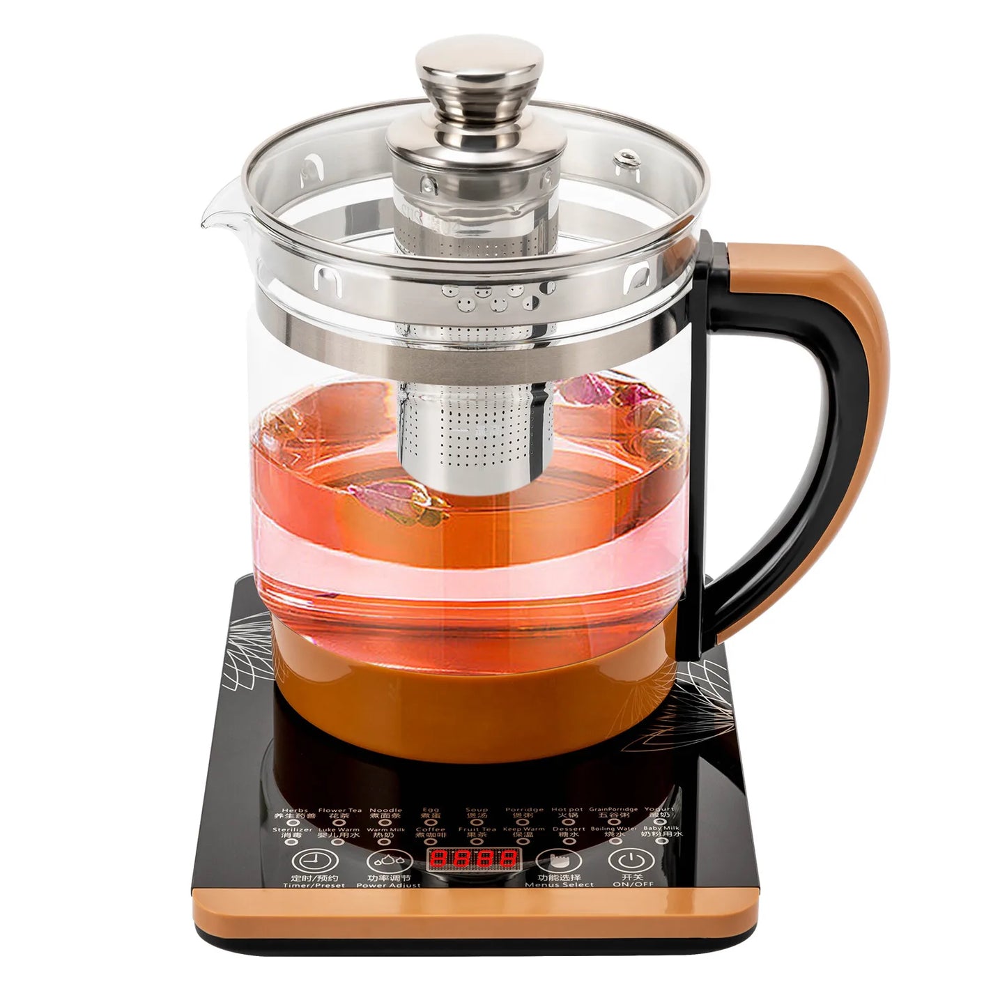 Electric Glass Tea Kettle With Keep Warm BPA Free Settings