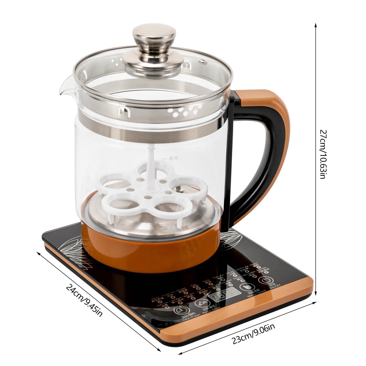 Electric Glass Tea Kettle With Keep Warm BPA Free Settings