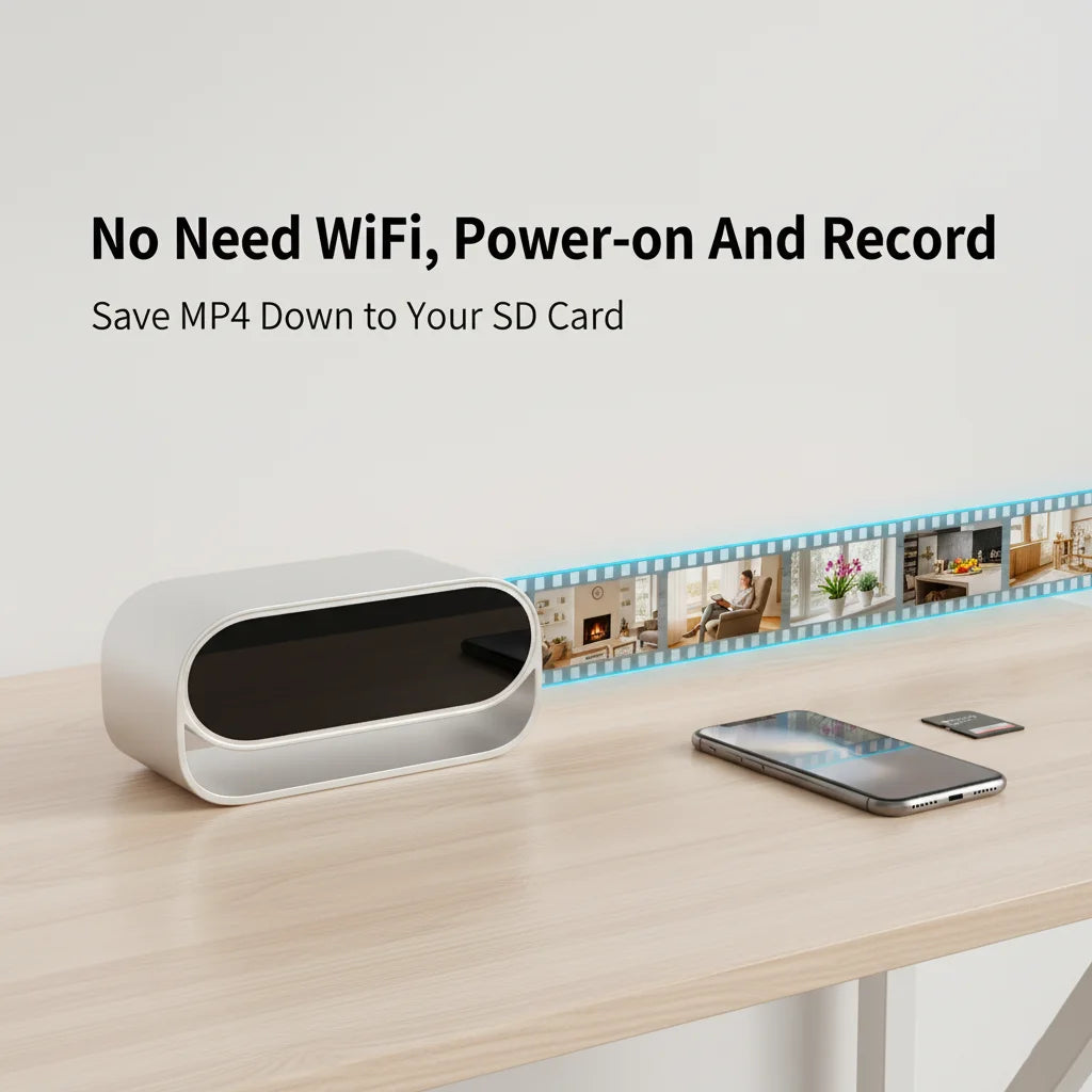 4K WiFi Clock Camera With Night Vision And Motion Detection