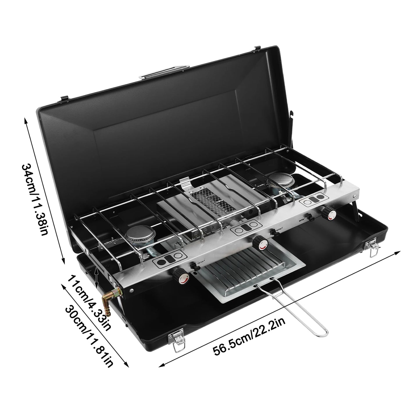 Portable Gas Camping Stove for Outdoor Cooking and Grilling