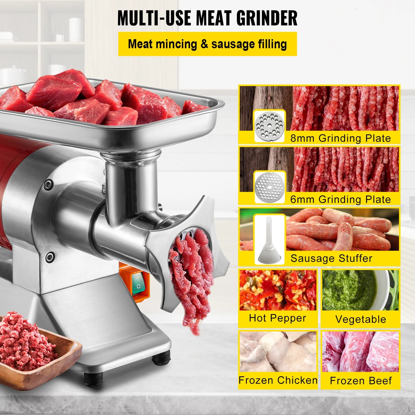 SucceBuy Electric Meat Grinder 250 Kg Per Hour Commercial Processor