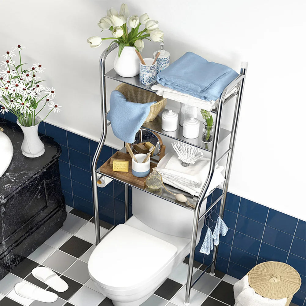 Studyset Over Toilet Storage Shelf 2 Tier Removable Paper Holder