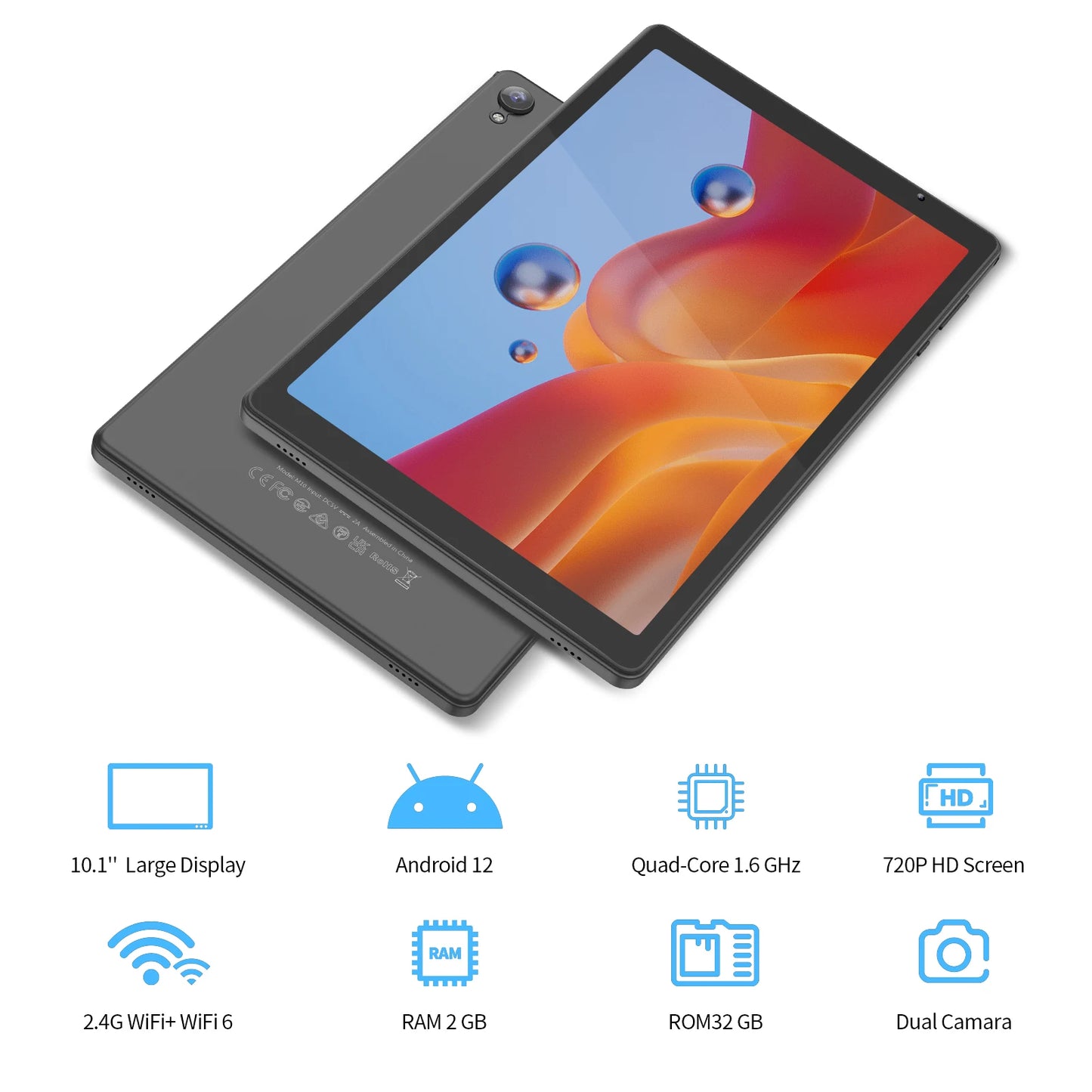 PRITOM Android Tablet With 2GB RAM 32GB ROM WiFi 6