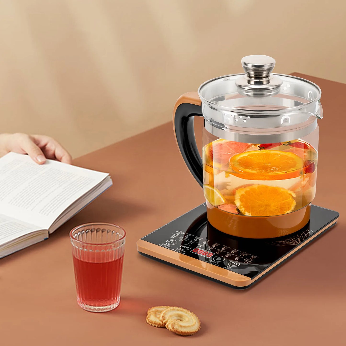Electric Glass Tea Kettle With Keep Warm BPA Free Settings