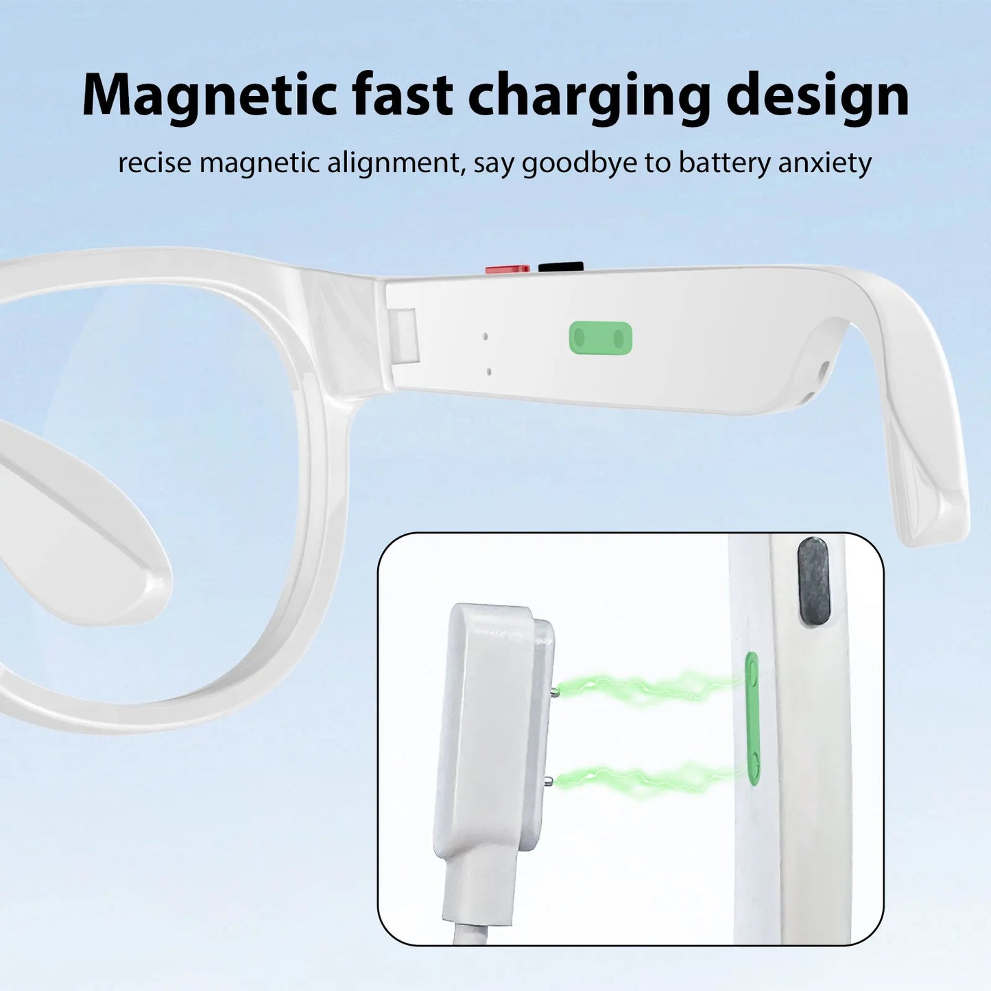 AI Glasses With Dual Cameras Video Wireless Long Battery Life S1