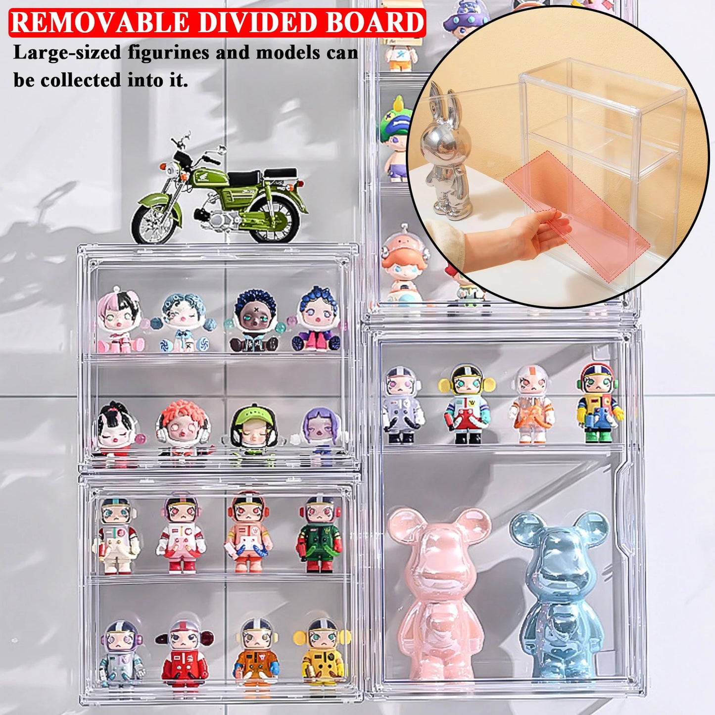 Transparent Doll Display Box For Figures And Collectibles Wall Mounted