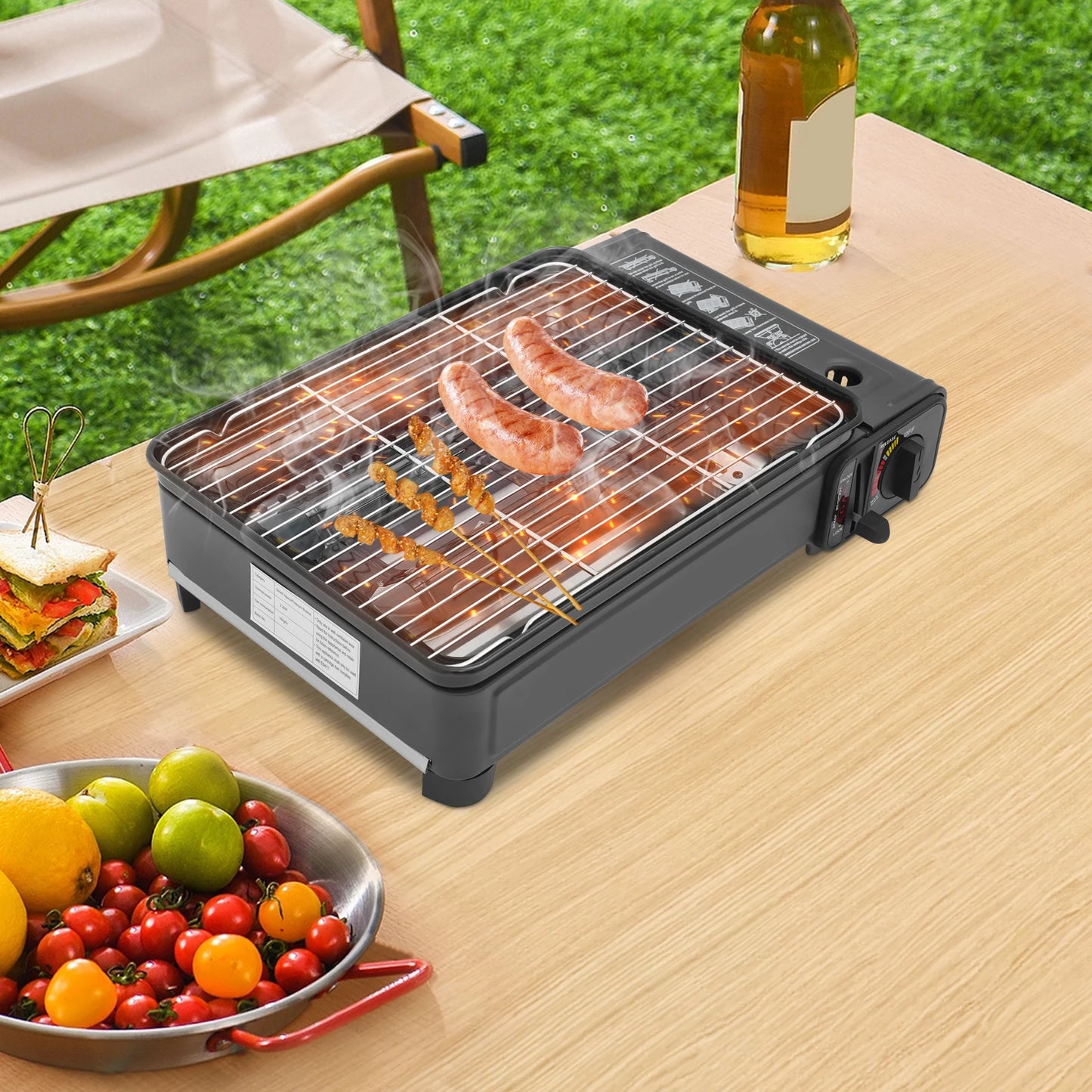 2.2KW Portable LPG Butane Gas Grill Stove for Camping