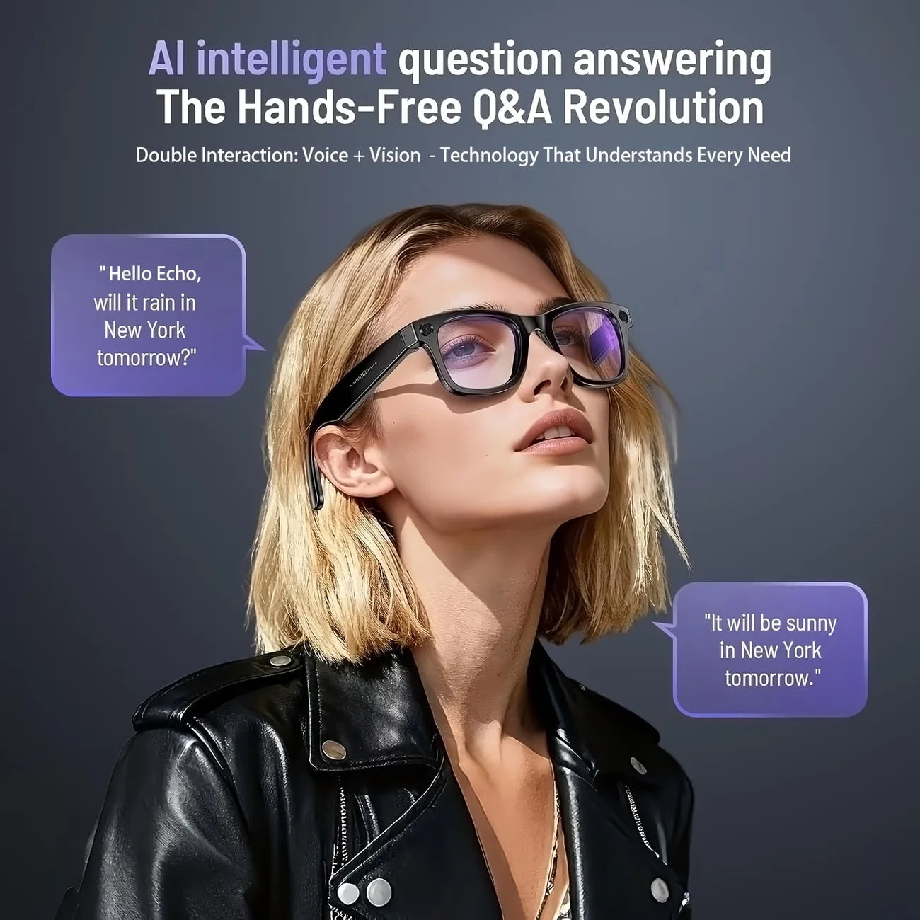 Giinova AI Smart Video Glasses With 8MP Camera And 1080P