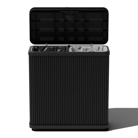 Outdoor Trash Can With Lid 90L Weather Resistant Durable Bin