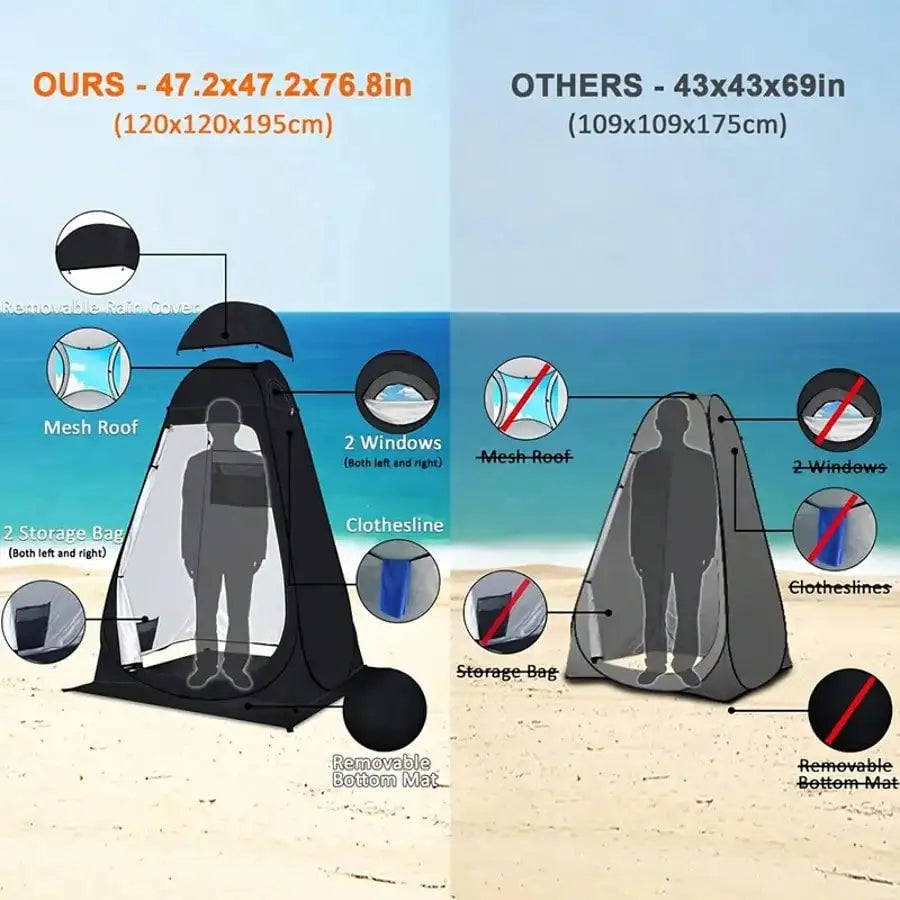 Pop Up Outdoor Camping Privacy Tent for Toilets and Changing