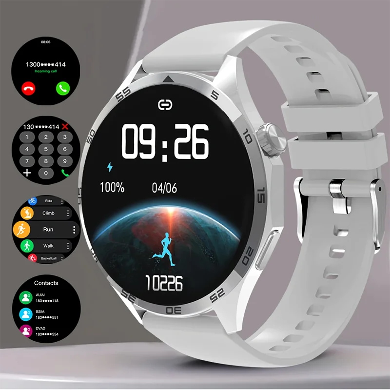 Odelettevcy Smartwatch Men Bluetooth Calling Fitness Tracker Heart Rate Monitor