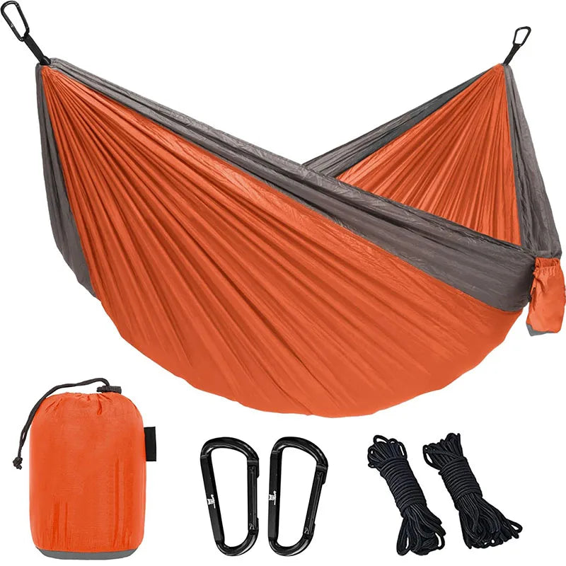 Portable Nylon Camping Hammock For Outdoors And Backpacking