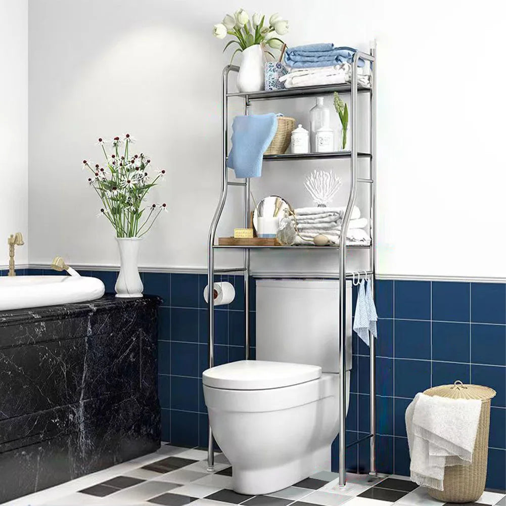 Studyset Over Toilet Storage Shelf 2 Tier Removable Paper Holder