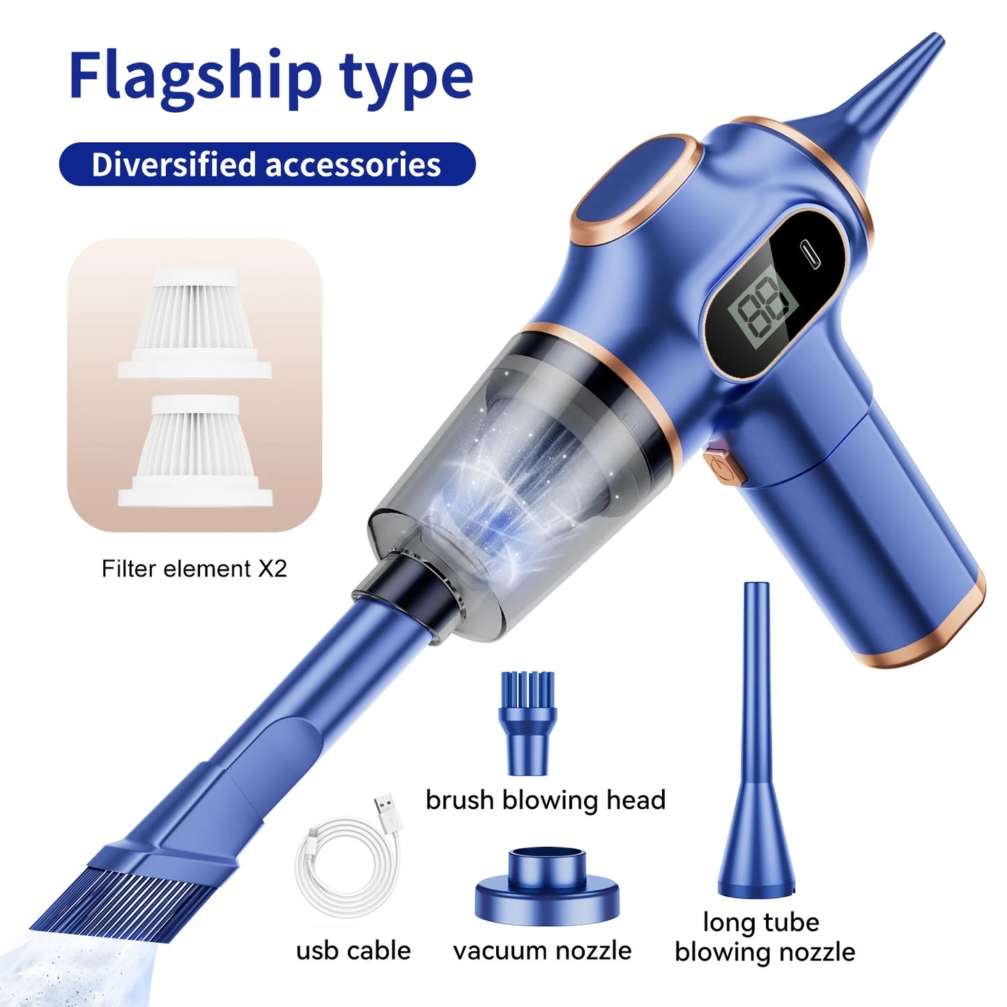 ABS Wireless Car Vacuum Cleaner For Home And Auto Use