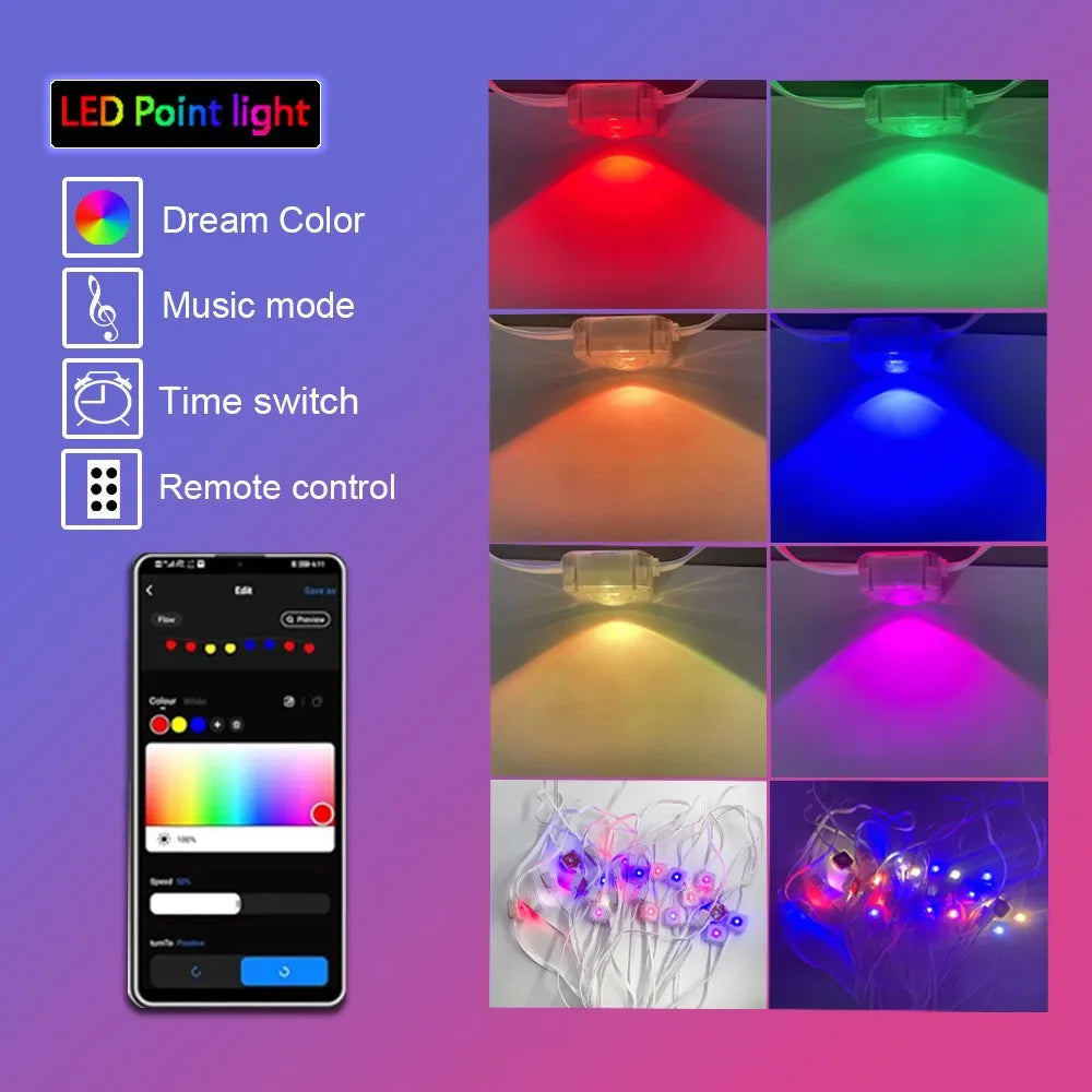 MIMIRGB Outdoor Eaves Lights LED String With App Control