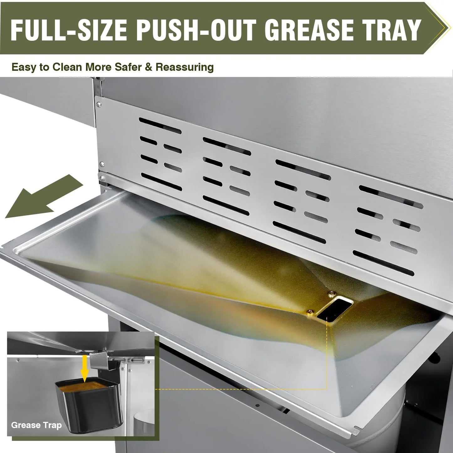 BestFire 68000 BTU 5 Burner Propane Grill Stainless Steel Grates