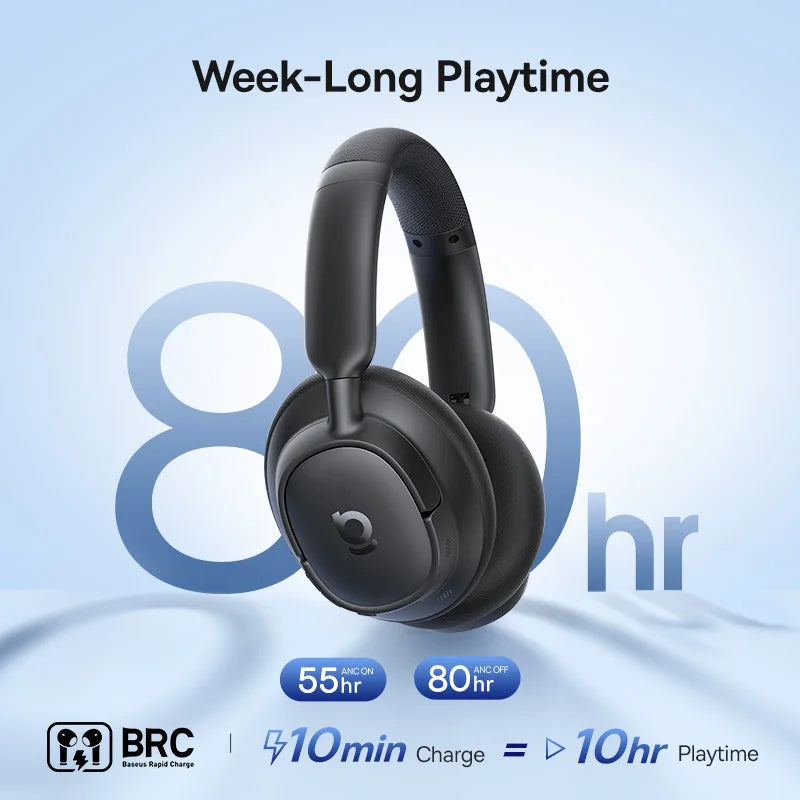 Baseus BH1 EH10 NC Wireless Headphones With Adaptive Hybrid ANC