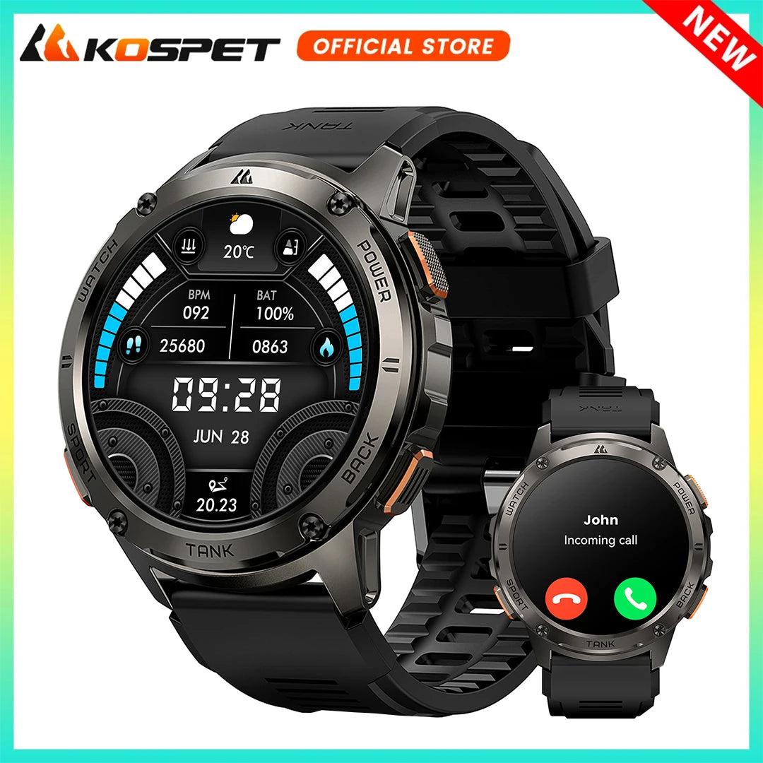 KOSPET Tank T3 Smart Watch For Men With AMOLED Display AI Voice