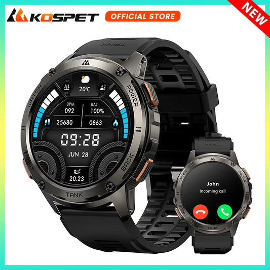 KOSPET Tank T3 Smart Watch For Men With AMOLED Display AI Voice