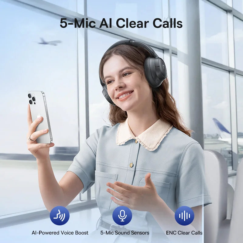 Baseus BH1 EH10 NC Wireless Headphones With Adaptive Hybrid ANC