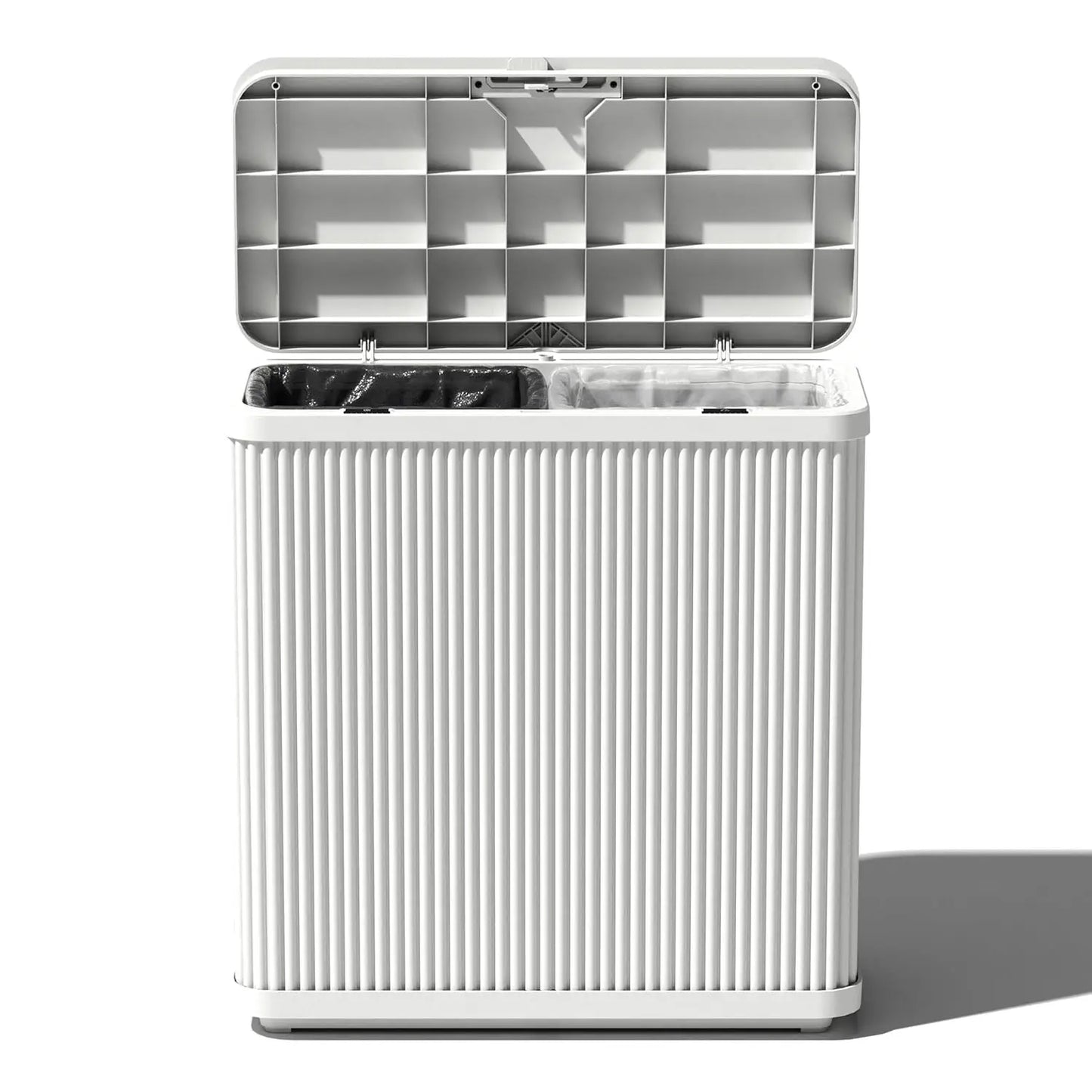 Outdoor Trash Can With Lid 90L Weather Resistant Durable Bin