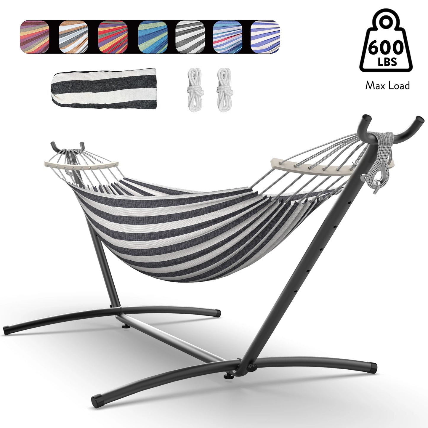 GYROOR Adjustable Stand Hammock With 600lb Capacity