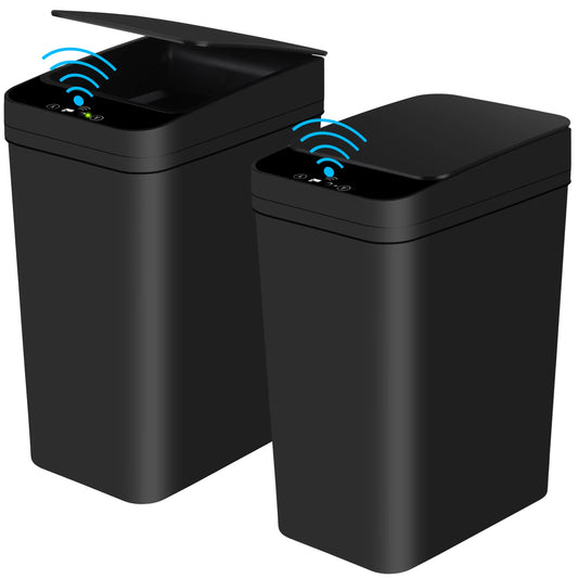 Automatic Touchless Motion Sensor Trash Can Two Pack Slim Design