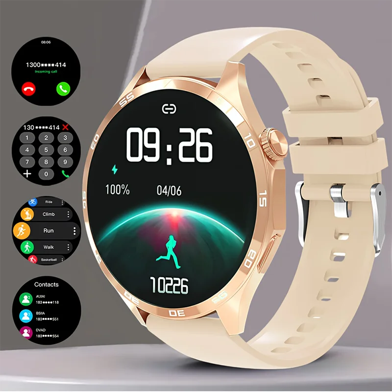 Odelettevcy Smartwatch Men Bluetooth Calling Fitness Tracker Heart Rate Monitor