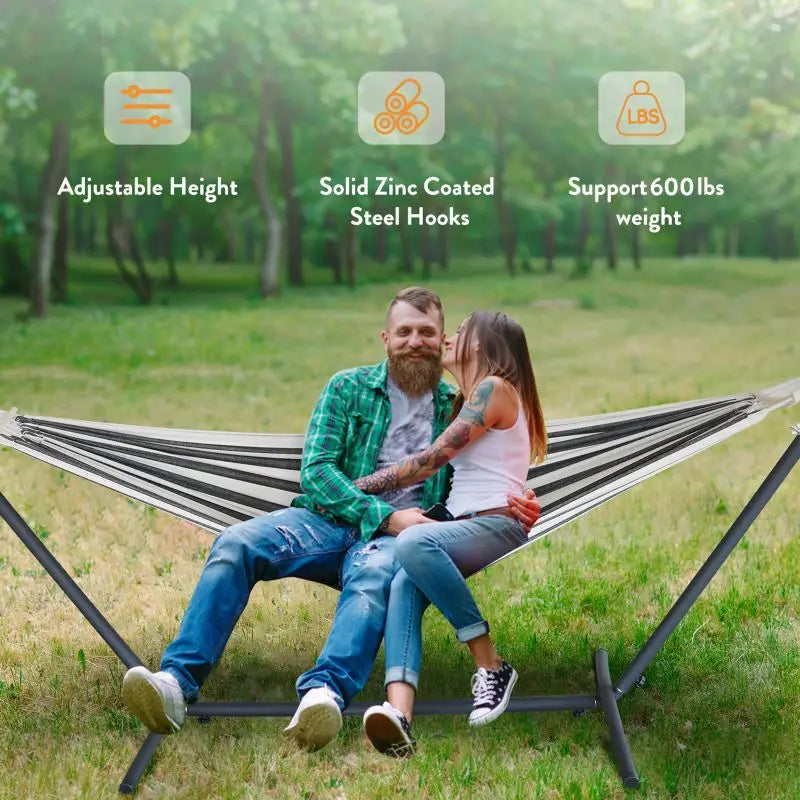 GYROOR Adjustable Stand Hammock With 600lb Capacity