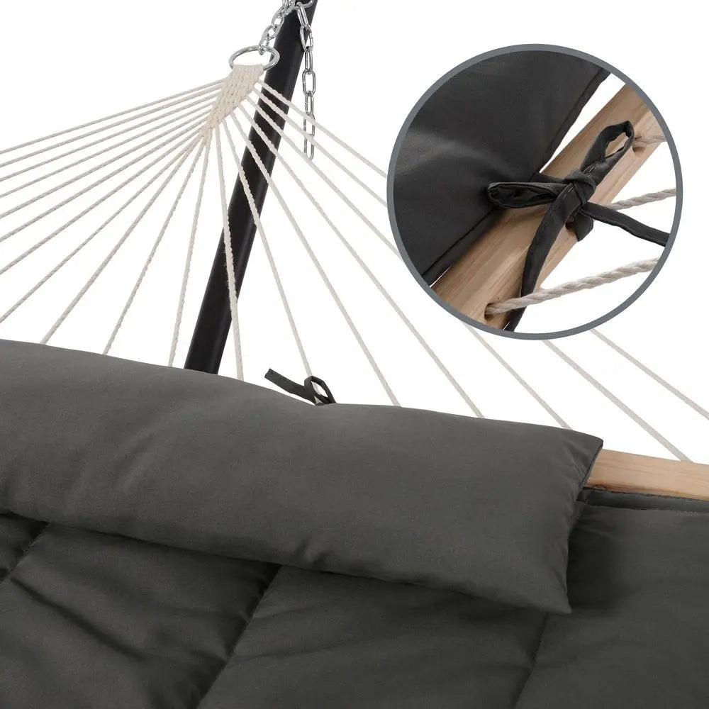 MBVM Outdoor Hammock With Stand Carrying Bag And Quilted Pad