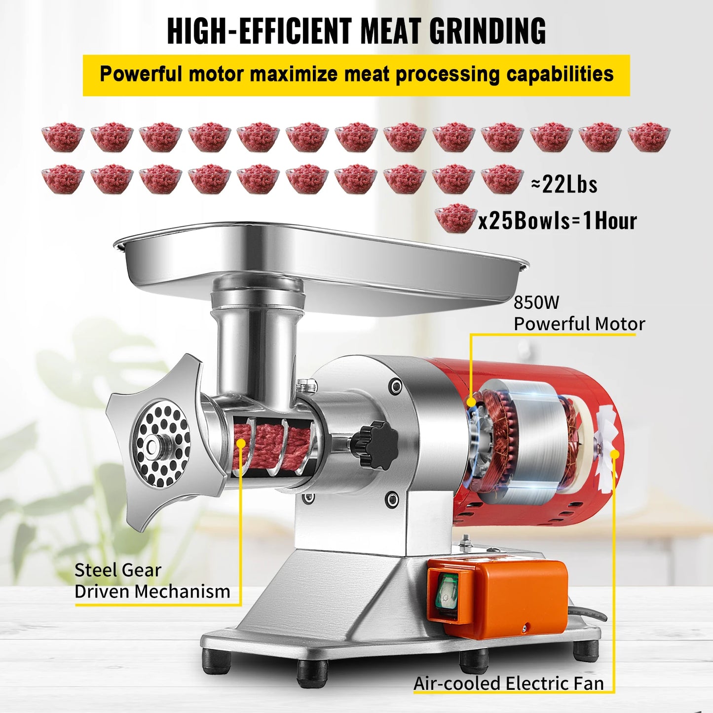 SucceBuy Electric Meat Grinder 250 Kg Per Hour Commercial Processor