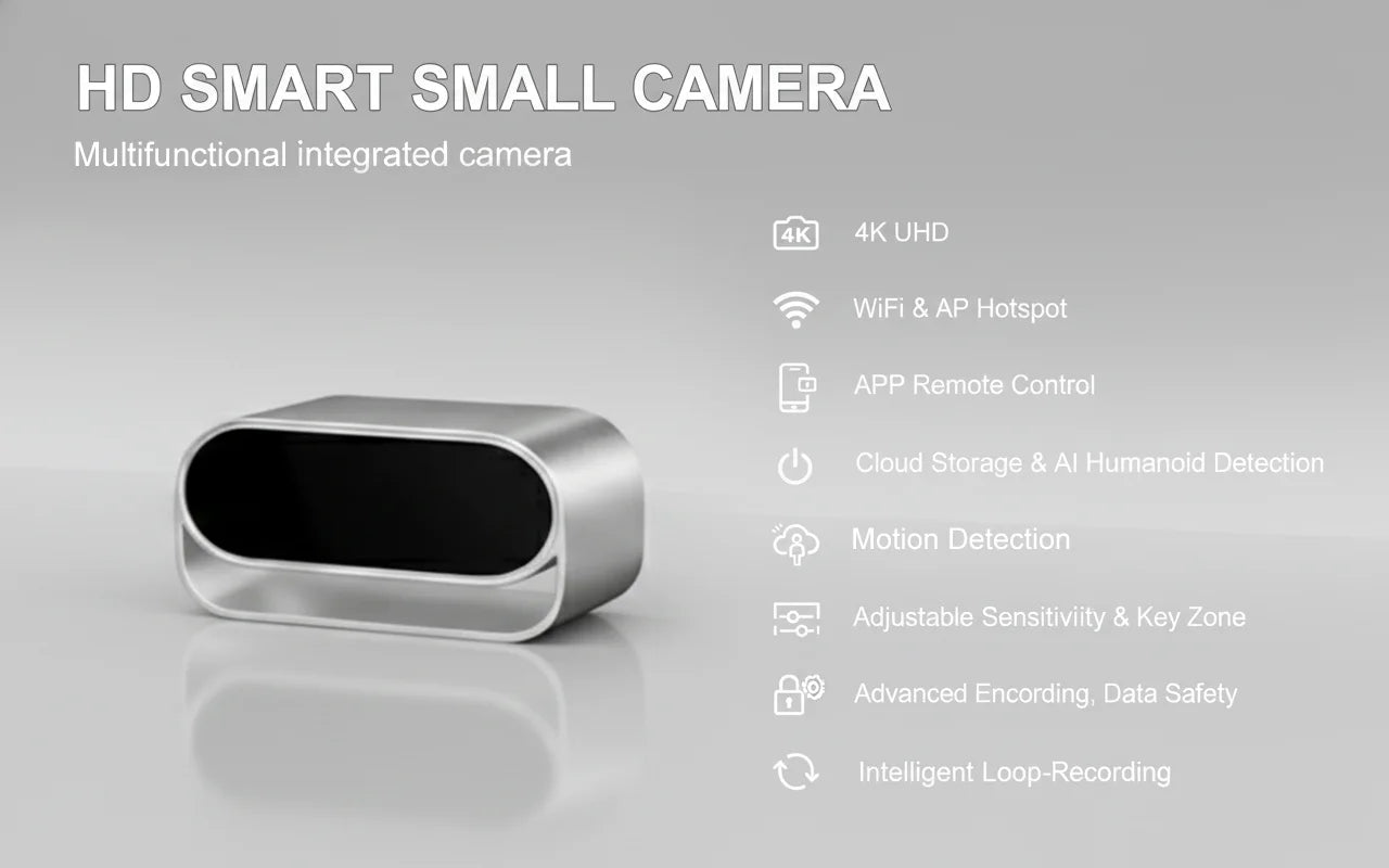 4K WiFi Clock Camera With Night Vision And Motion Detection