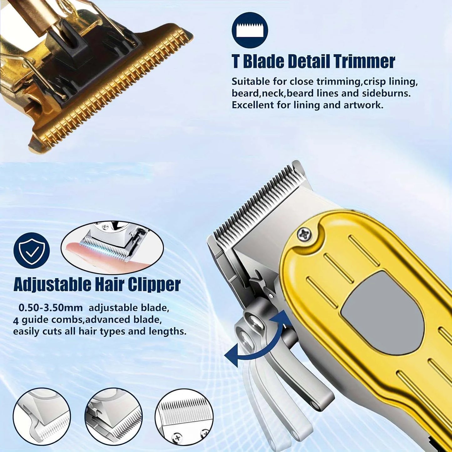 SHUYU Professional Hair Clipper And Trimmer Set For Men