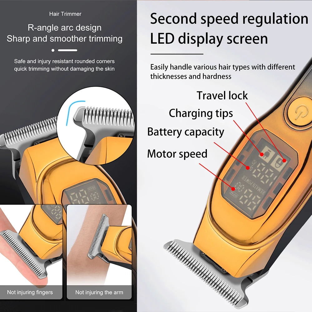 HIENA Professional Hair Clipper Cordless Trimmer For Barbers