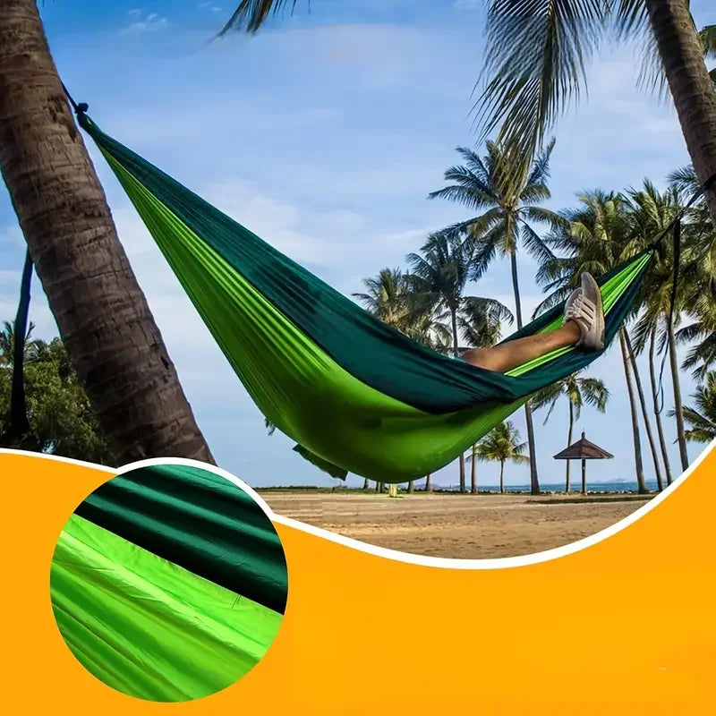 Portable Nylon Camping Hammock For Outdoors And Backpacking