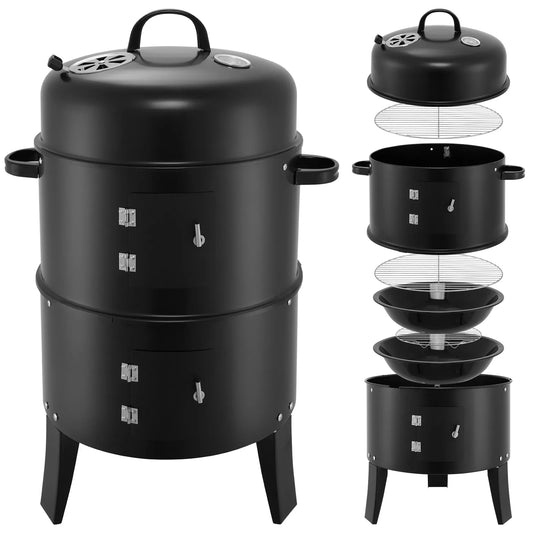 3 In 1 Smoked Grill Vertical Portable Smoker For Camping